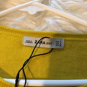Zara Tops - NWOT Zara Mustard Yellow Ruffle Sweater Top Zara Tops - NWOT Zara Mustard Yellow Ruffle Sweater Top